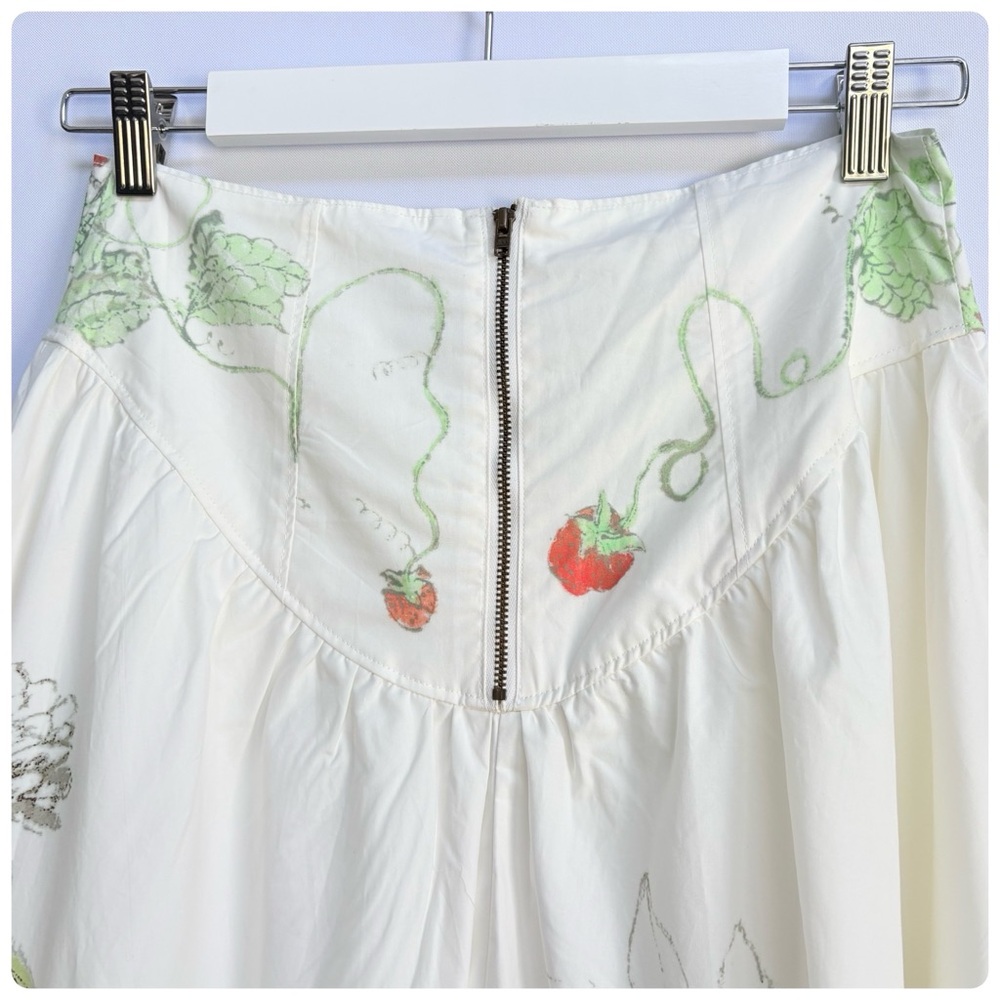 NWT Swan Gossip x Anthropologie Basque-Waist Artist Print Maxi Skirt size 6 - Picture 7 of 17